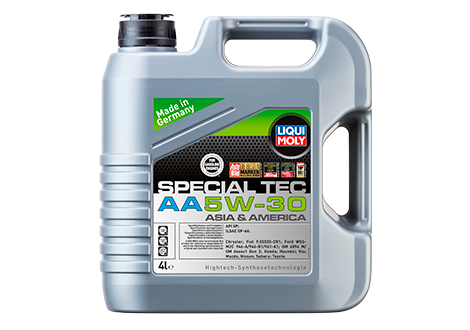 Envase de aceite LIQUI MOLY LIQUI MOLY SPECIAL TEC AA 5W30 TECNOLOGIA SINTETICA  - GL 4LT grado 5W30 - Lubricentro Piloto